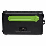 Denver PSO-10012 Solcelle Powerbank m. Håndsveiv & Lommelykt - 10.000 mAh - Svart / Grønn