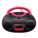 Denver TCL-212BTP Bluetooth Høyttaler m. CD-Spiller - Svart / Rosa