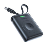 Baseus EnerFill 5W Powerbank for Apple Watch med Trådløs Lading & Innebygd USB-C Kabel - Svart