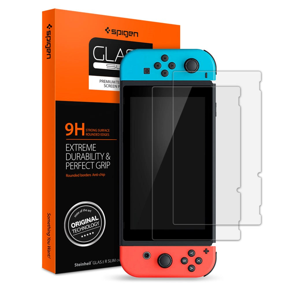 Spigen Glass tR Nintendo Switch Skjermbeskytter - 2-Pack - Gjennomsiktig