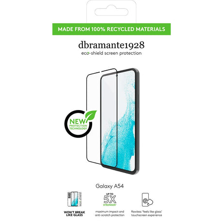 Samsung Galaxy A54 (5G) dbramante1928 Eco-Shield Skjermbeskytter med Installasjonsramme - Svart Kant