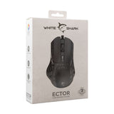 White Shark ECTOR Gaming Mus - 7D / 12400 DPI - Svart