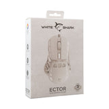 White Shark ECTOR Gaming Mus - 7D / 12400 DPI - Hvit