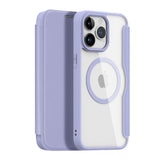 iPhone 15 Pro DUX DUCIS Skin X Pro Series Flip Deksel - MagSafe Kompatibel - Lilla