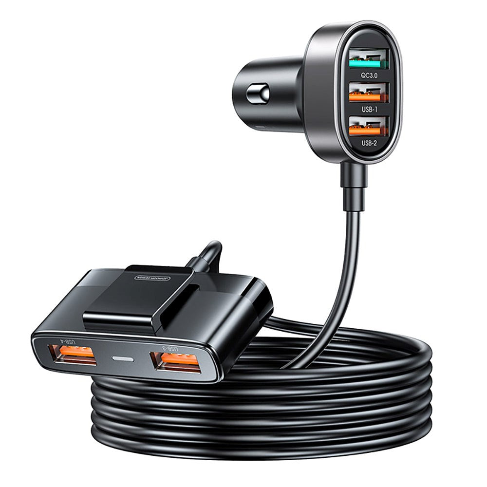 JoyRoom JR-CL03 Pro Billader 5-Port USB-A QC 45W - Svart