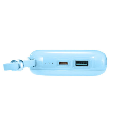 Joyroom Jelly Series JR-L003P Powerbank 22,5W - USB-C PD / USB-A med Innebygd Lightning - 10000 mAh - Blå