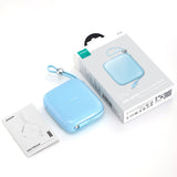 Joyroom Jelly Series JR-L003P Powerbank 22,5W - USB-C PD / USB-A med Innebygd Lightning - 10000 mAh - Blå