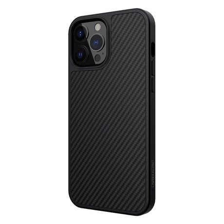 iPhone 13 Pro Max NILLKIN Synthetic Fiber Carbon Deksel - Svart