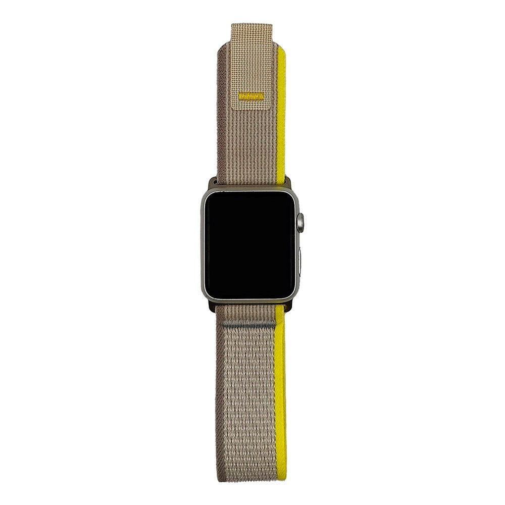 Apple Watch (38/40/SE/41/42mm) Borrelås Smartwatch Reim i Stoff – Svart