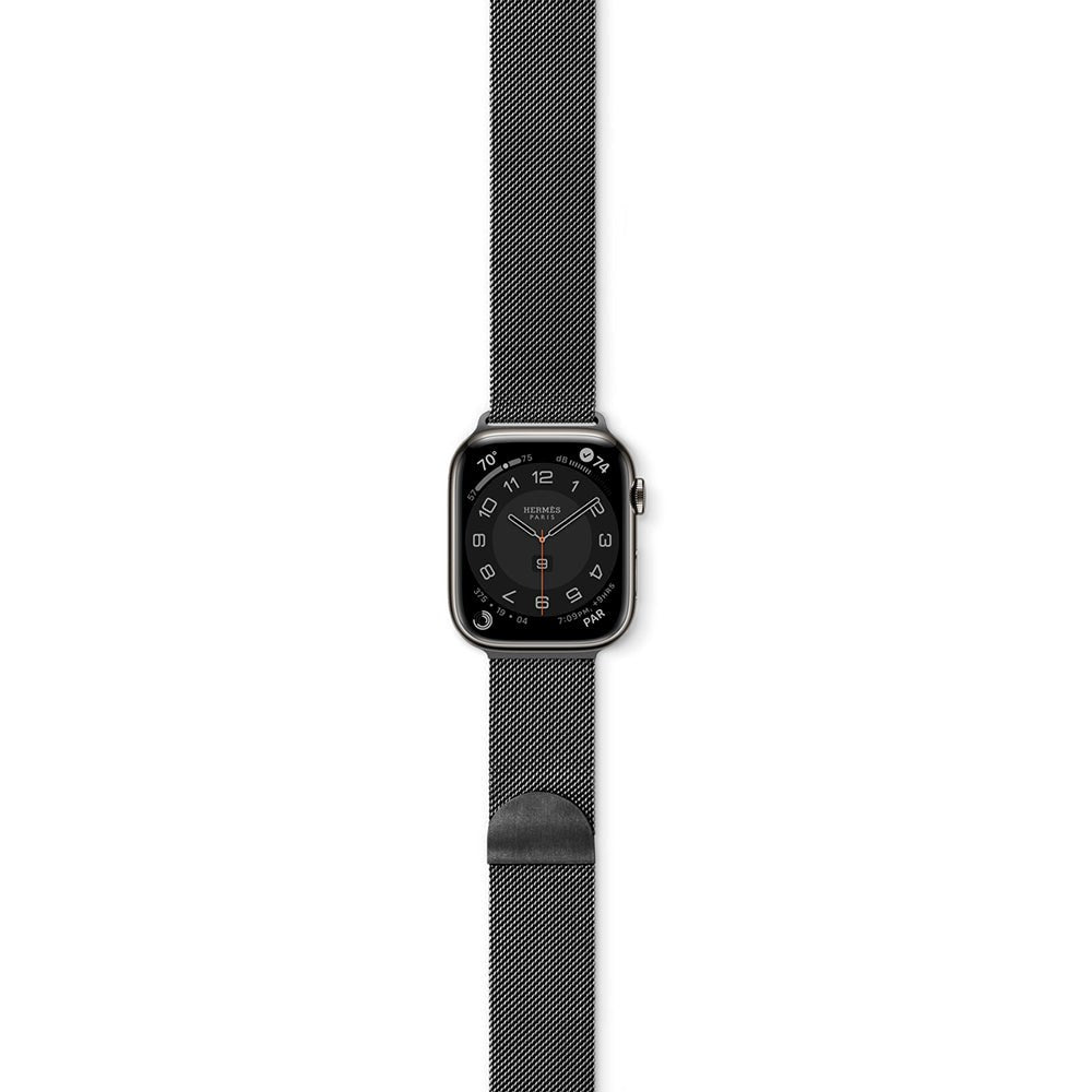 Apple Watch (42/44/SE/45/46/49mm) Epico Milanese Rustfri Stål Rem - Space Grey