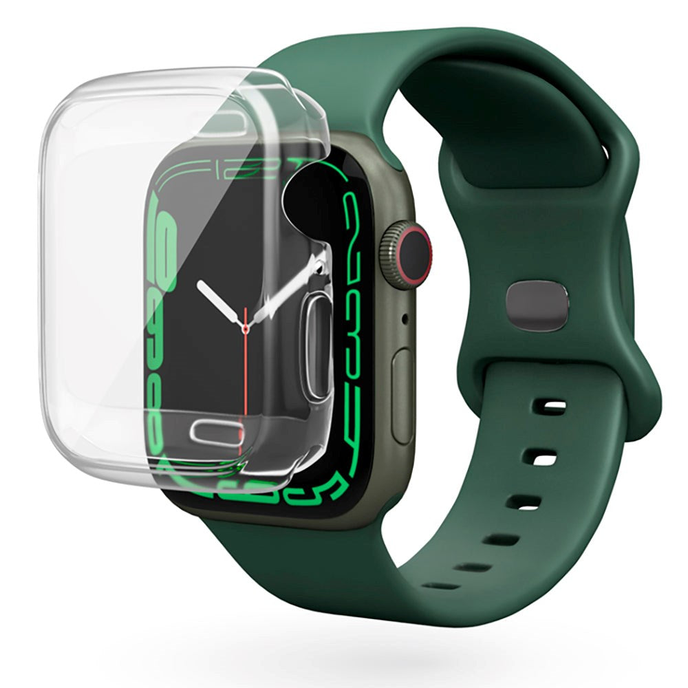 Epico Apple Watch 8/7 (45mm) Hero Case Fleksibelt Plastdeksel - Gjennomsiktig