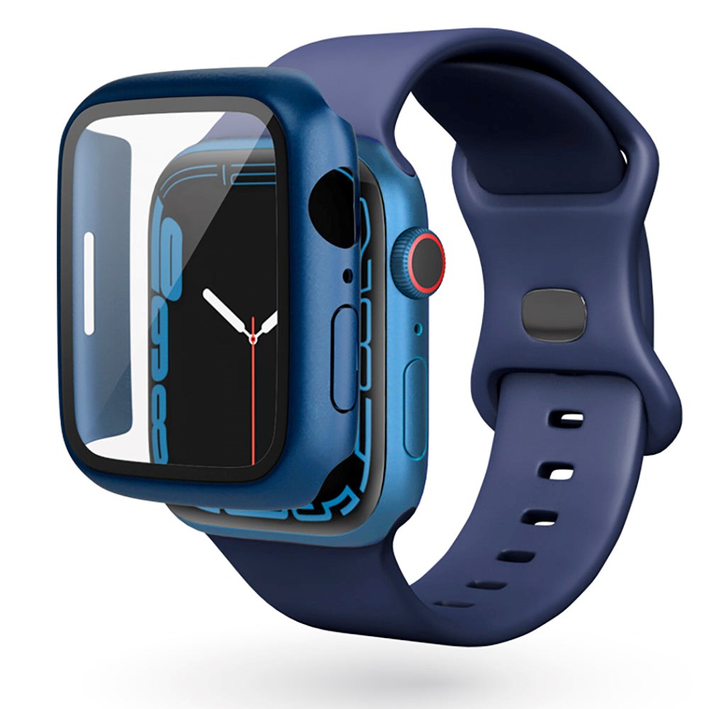 Epico Apple Watch 4/5/6/SE (40mm) Hardplastdeksel med innebygd skjermbeskytter - Blå