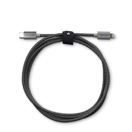 Epico Braided PD 60W USB-C til Lightning Kabel - 1.2m - Grå