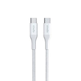 Epico Braided USB-C til USB-C Kabel PD 100W - 200cm - Hvit