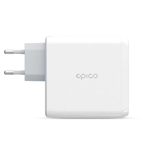 Epico Väggladdare PD 100W GaN med 2 x USB-C & 1 x USB-A - Vit