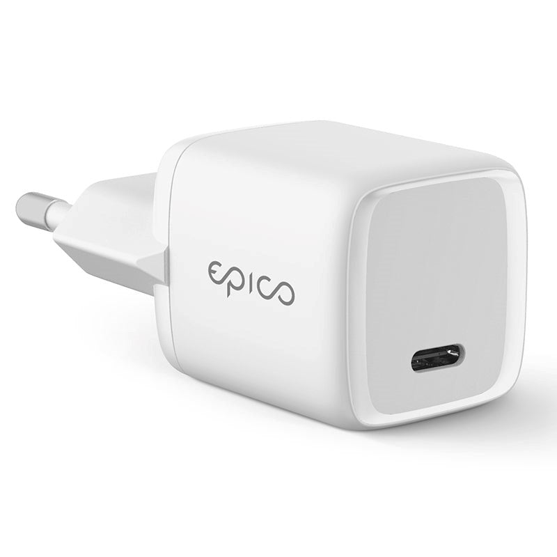 Epico Mini Vegglader PD 30W m. USB-C - Hvit