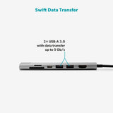 Epico Multimedia 8K USB-C 7-i-1 Hub - Space Grey