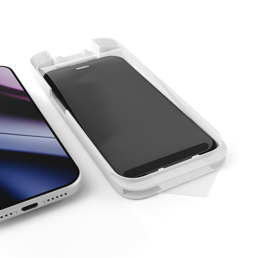 iPhone 18 Pro Max Epico Privacy AntiReflective Glass 3D Skjermbeskyttelsesglass m. Monteringsramme - Gjennomsiktig