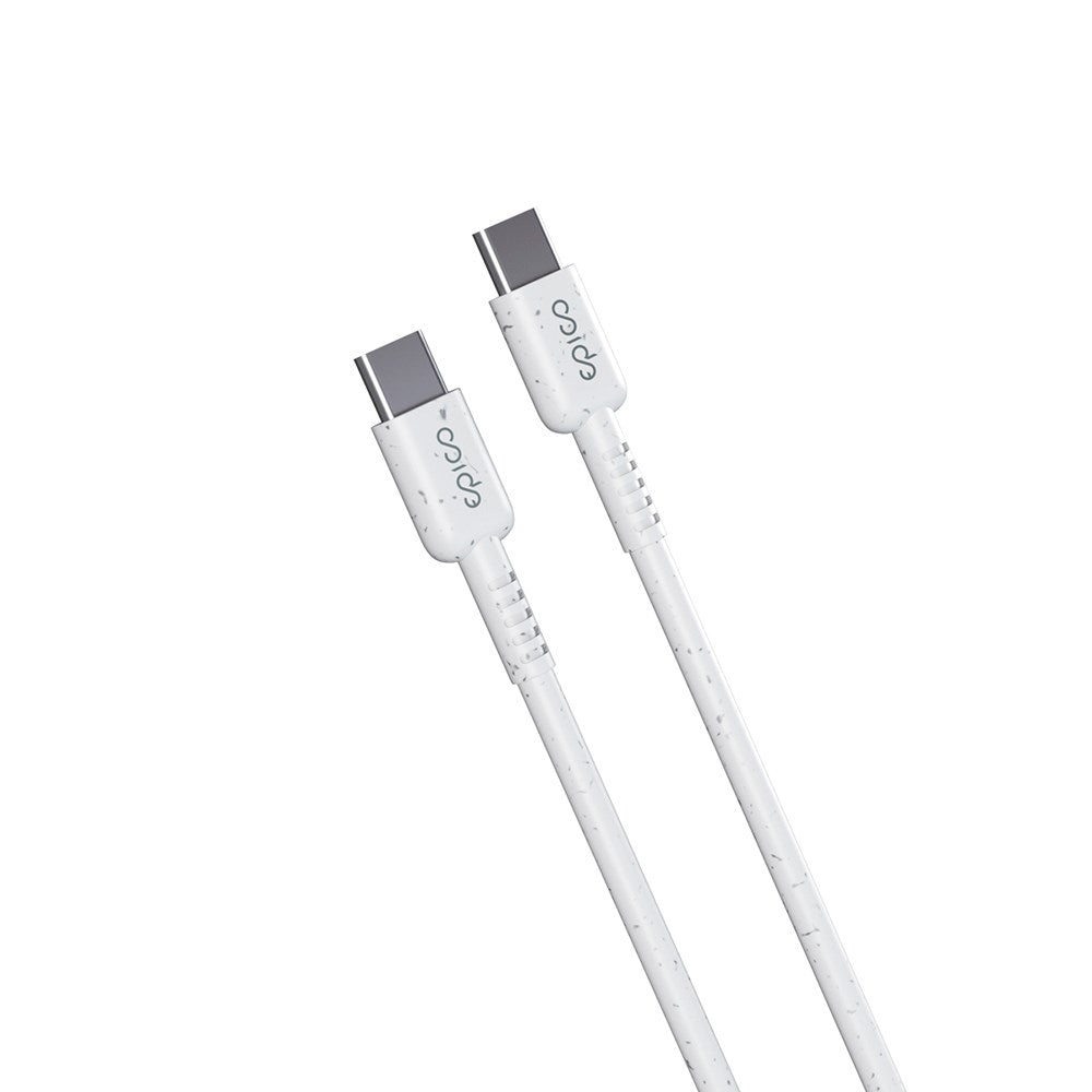 Epico Resolve USB-C til USB-C Kabel PD 60W - 120cm - Hvit