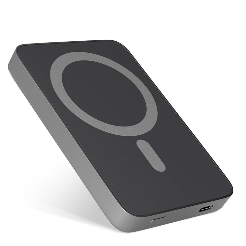 Epico Resolve Mag+ 20W Trådløs Magnetisk Powerbank 5000 mAh med USB-C-Kabel - MagSafe-Kompatibel - Space Grey