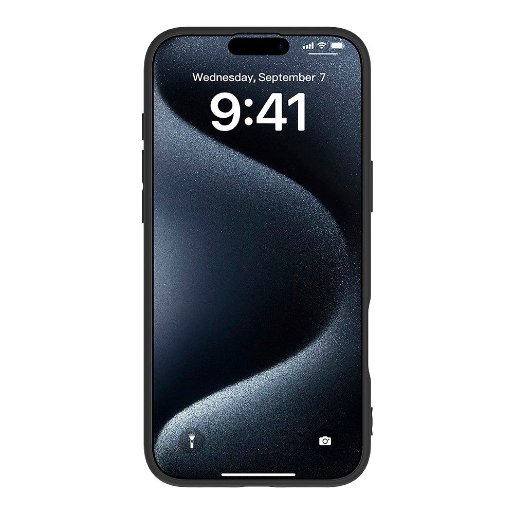 eSTUFF iPhone 16 Plus INFINITE VIENNA Fleksibelt Plastdeksel - 100% Resirkulert Plast - Svart