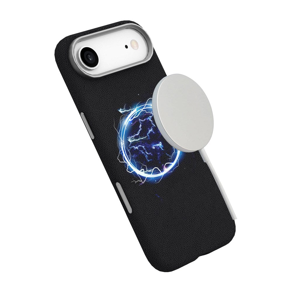 eSTUFF iPhone Air INFINITE VENICE Kunstskinntrukket Plast Deksel – MagSafe Kompatibelt – Svart