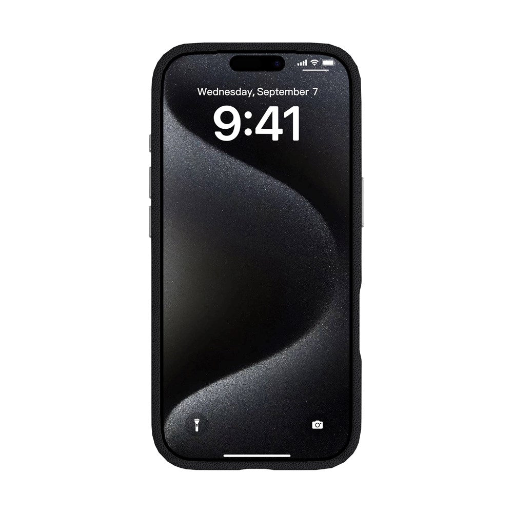 eSTUFF iPhone 17 Pro INFINITE VENICE Kunstskinntrukket Plast Deksel – MagSafe Kompatibelt – Svart