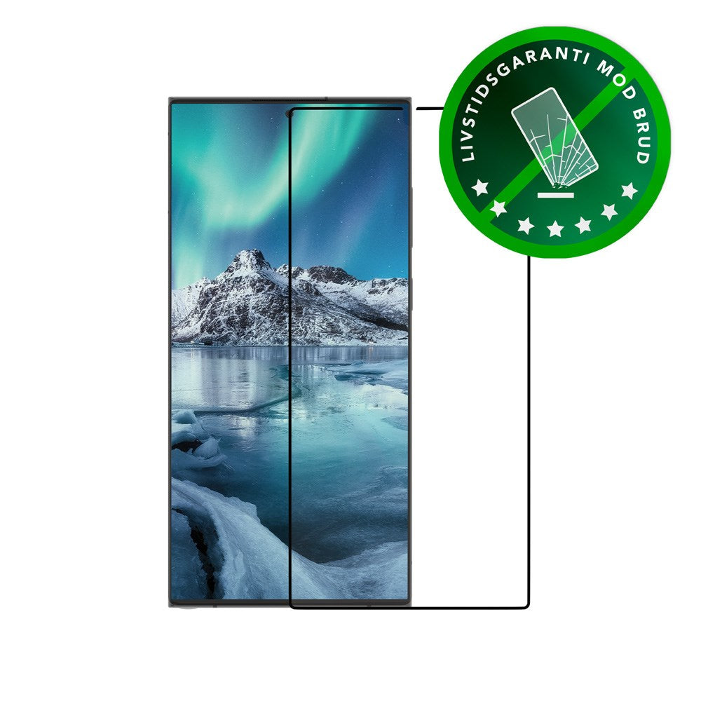 Samsung Galaxy S24 Ultra dbramante1928 Eco-Shield Skjermbeskytter med Installasjonsramme - Svart Kant