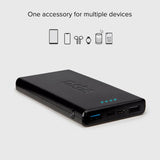 SBS Powerbank m. 2x USB-A & 1x USB-C 10W - 10.000 mAh - Svart