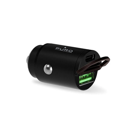 Puro PD 30W Mini Billader med USB-A og USB-C - Svart