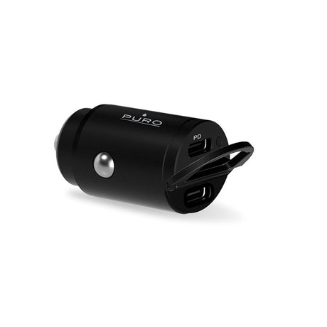 Puro PD 30W Mini Billader med 2 x USB-C - Svart