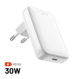 FAST Slank 30W USB-C - GaN Lader - Vinklet - Hvit