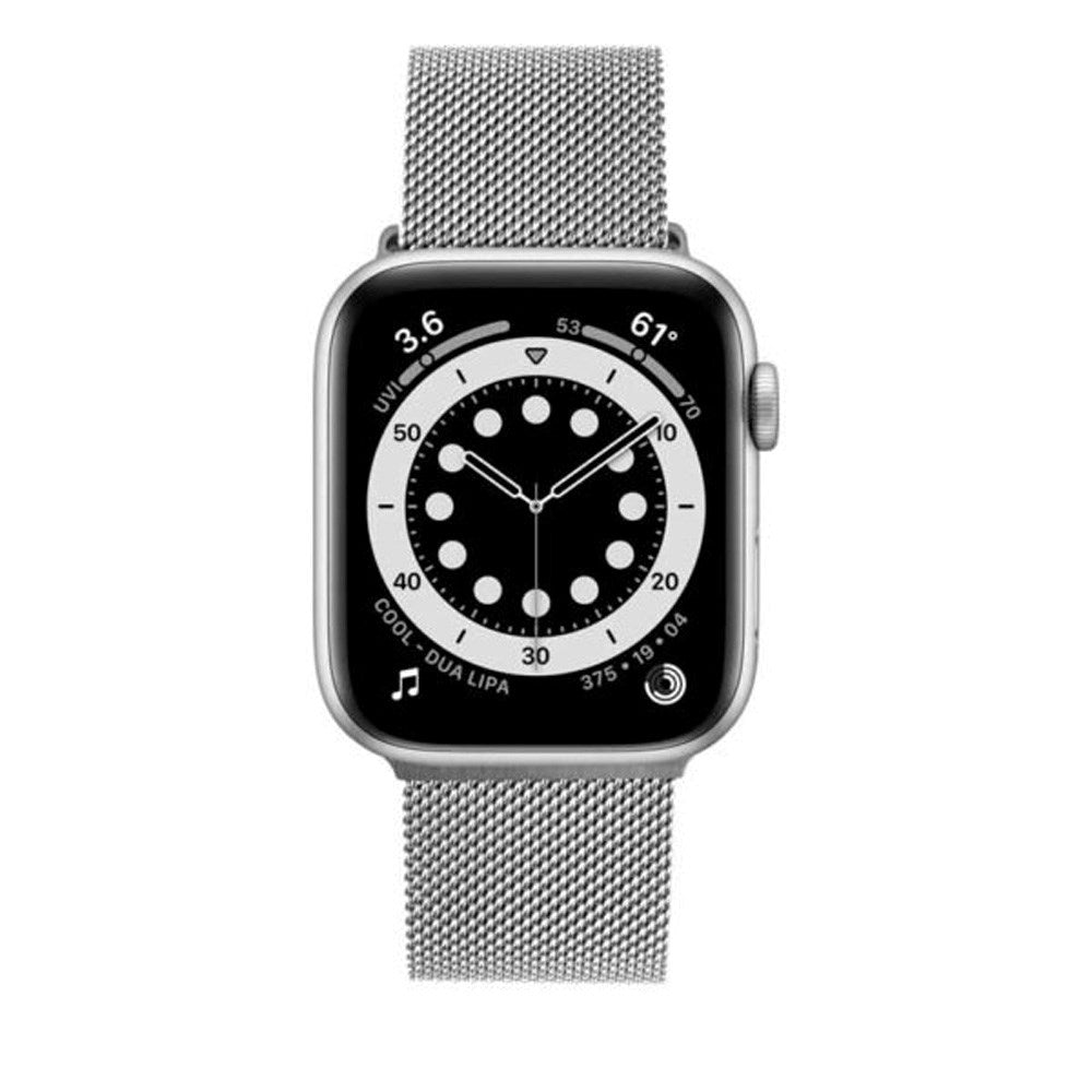 Apple Watch (42/44/SE/45/49mm) Fixed Mesh Rem - Sølv