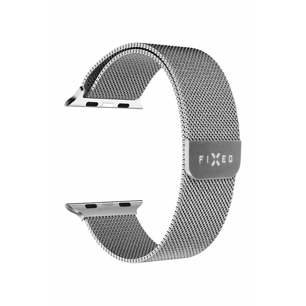 Apple Watch (42/44/SE/45/49mm) Fixed Mesh Rem - Sølv