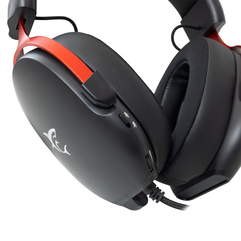 White Shark FOX Over-Ear Gaming Headset - Svart