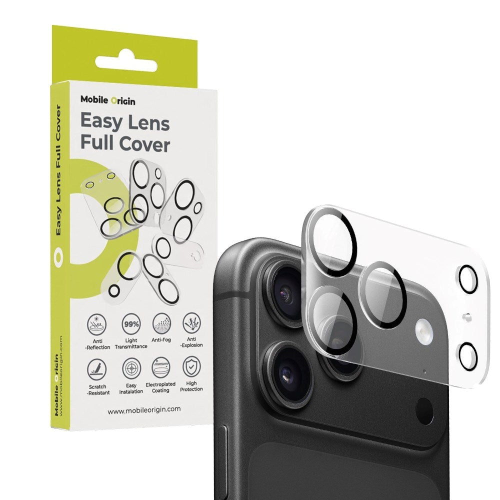 iPhone 18 Pro Mobile Origin Easy Lens Full Cover Kamerabeskyttelsesglass - Gjennomsiktig