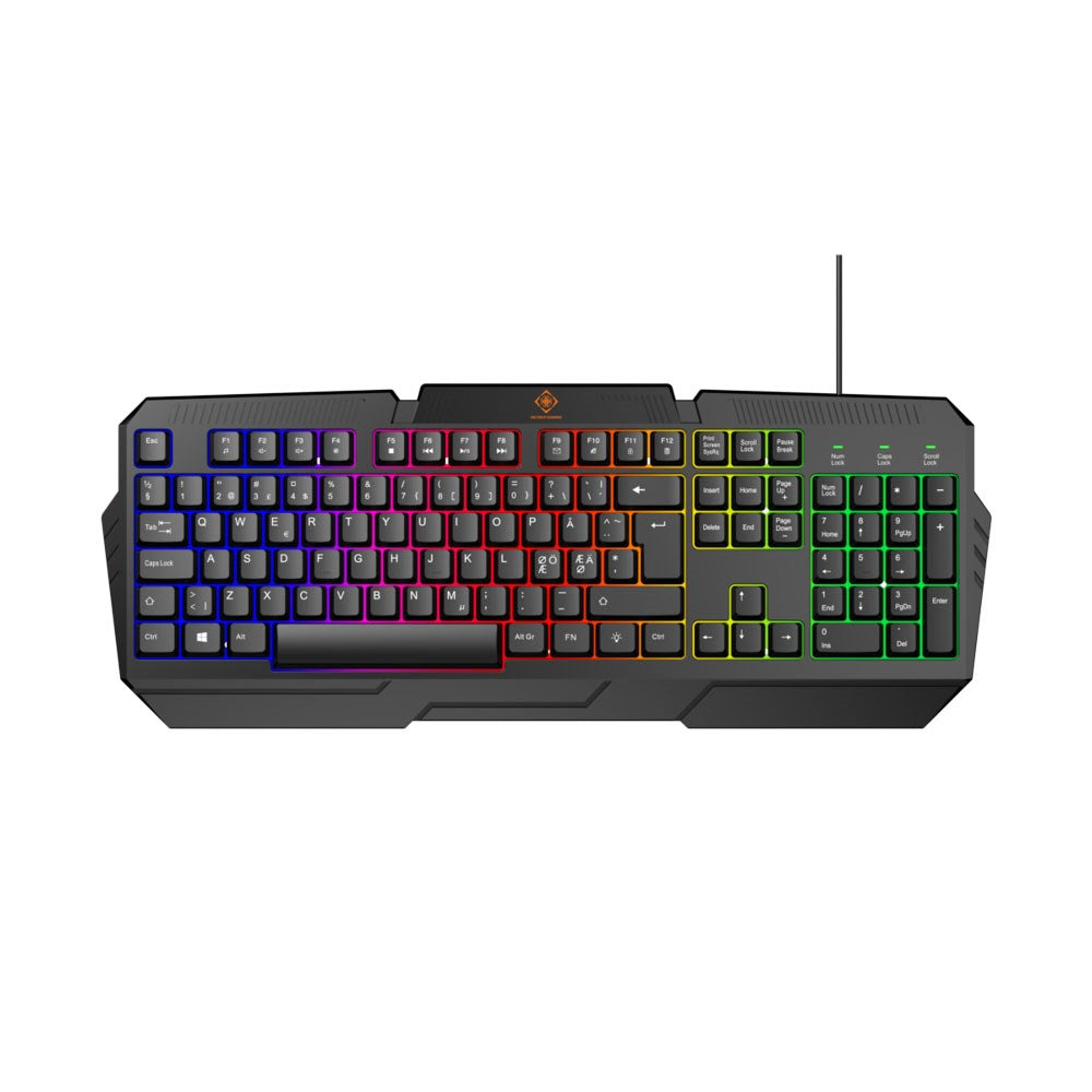 Deltaco 4-i-1 Gaming Sett m. Headset / Tastatur / Mus / Musematte - Svart