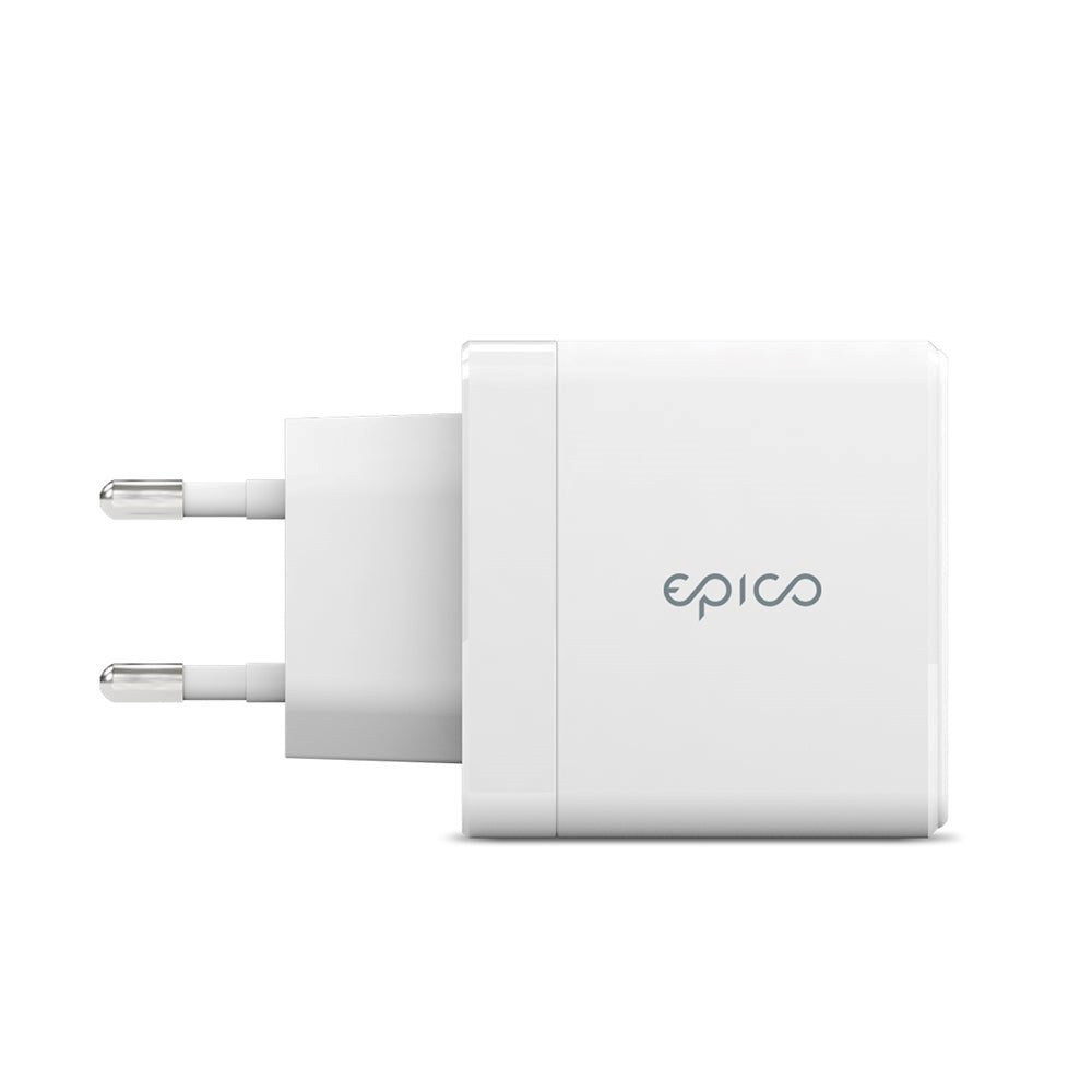 Epico Vegglader PD 65W GaN m. USB-C & USB-A - Hvit