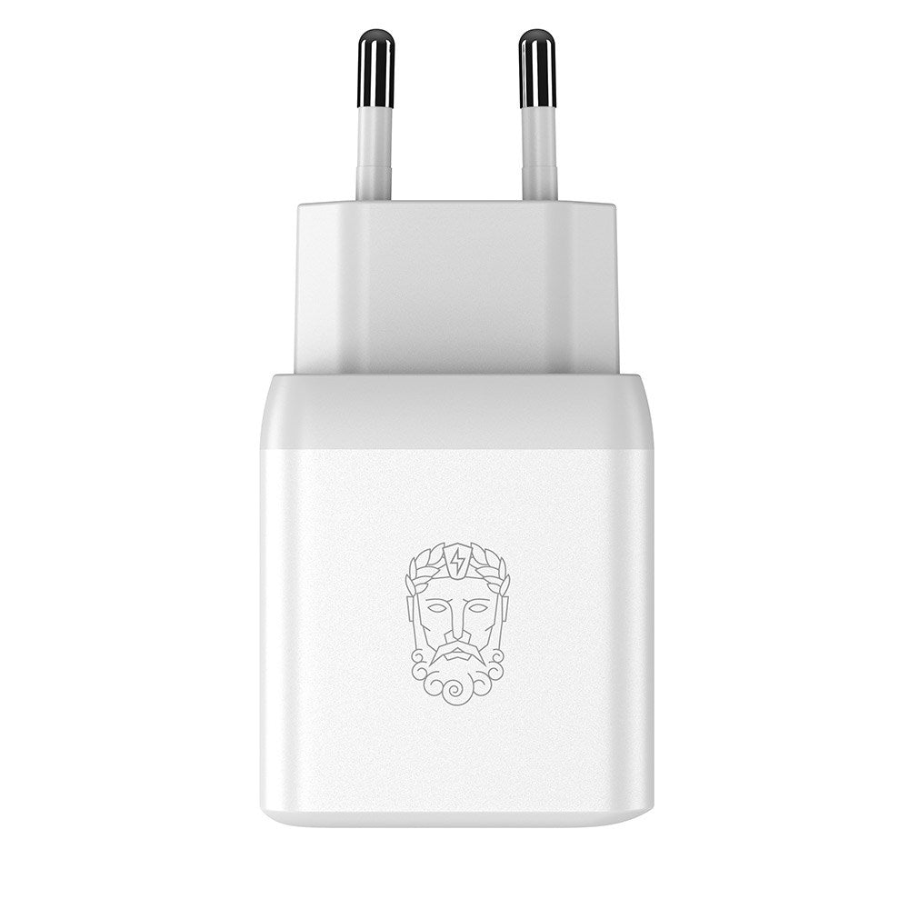 Upström Circular GaN 35W Bærekraftig Vegglader med 2 x USB-C - Hvit