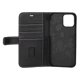 iPhone 12 / 12 Pro GEAR ONSALA Wallet Ekte Skinndeksel Lommebok - Svart