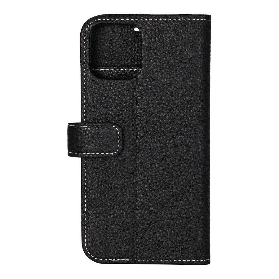 iPhone 12 / 12 Pro GEAR ONSALA Wallet Ekte Skinndeksel Lommebok - Svart