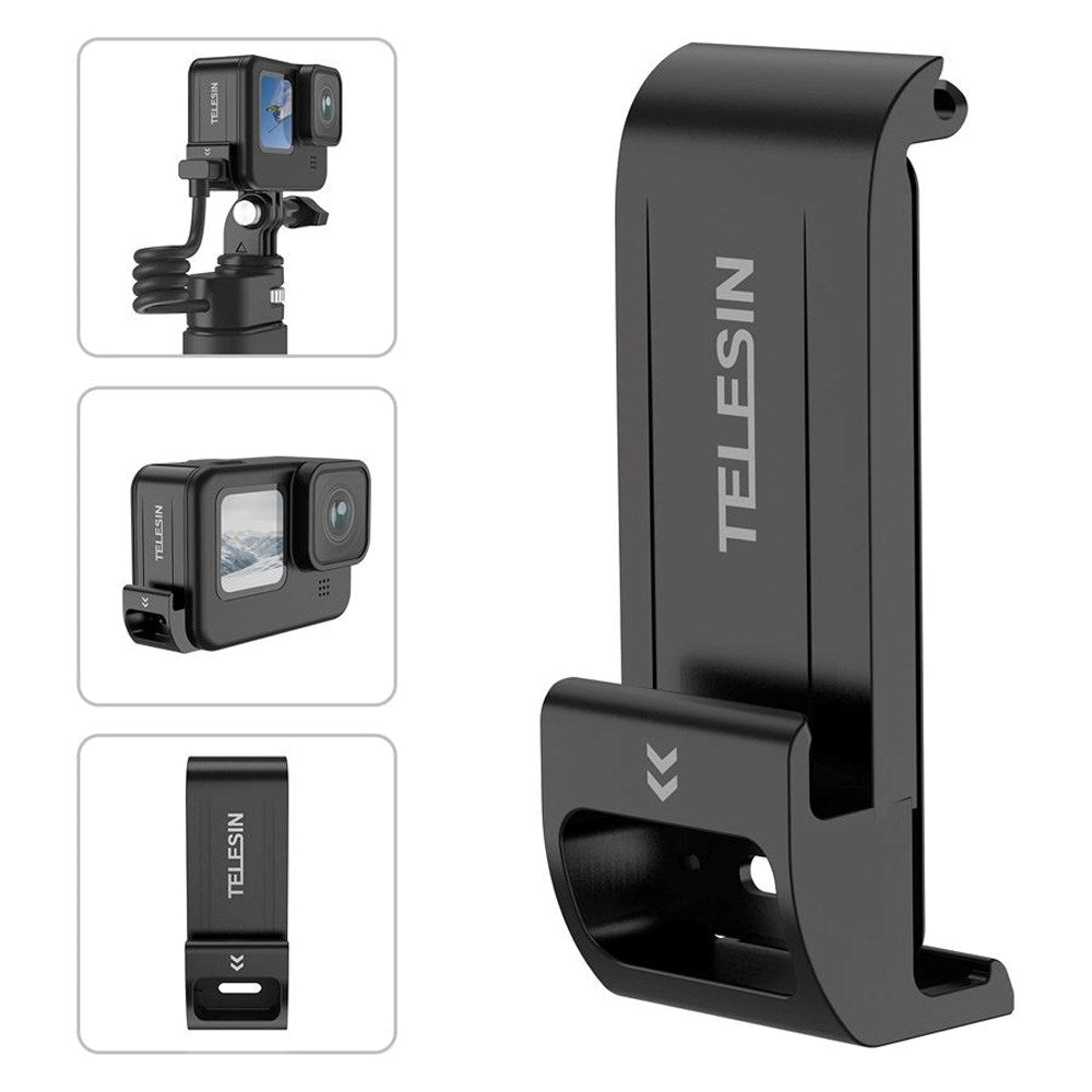 TELESIN Vanntett Batterideksel til GoPro Hero 9 / 10 / 11 / 12 - Svart