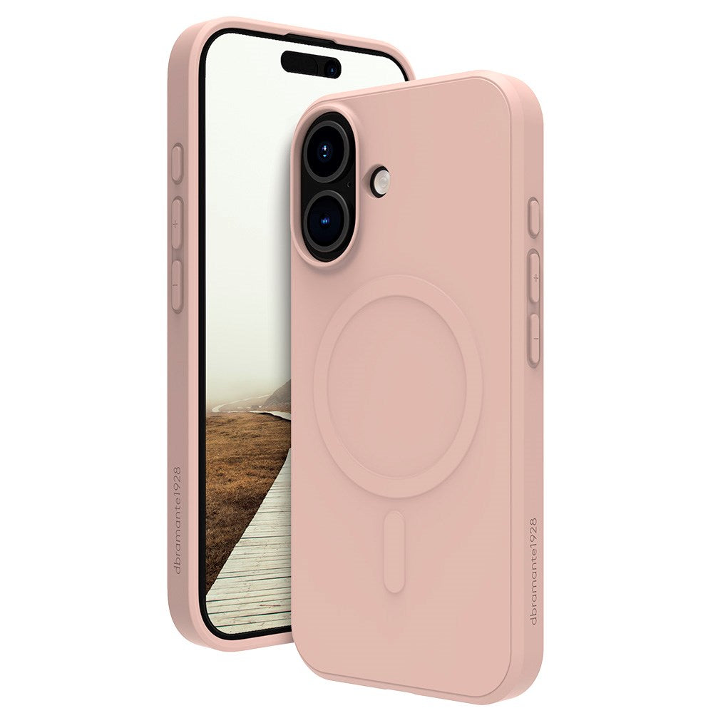 iPhone 16 dbramante1928 Greenland Deksel - 100% Resirkulert Plast - MagSafe Kompatibel - Pink Sand