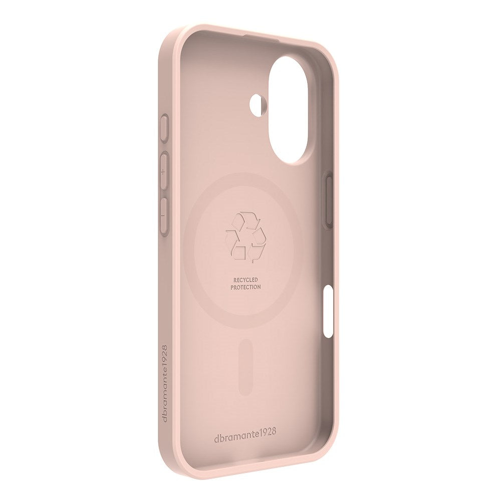 iPhone 16 dbramante1928 Greenland Deksel - 100% Resirkulert Plast - MagSafe Kompatibel - Pink Sand