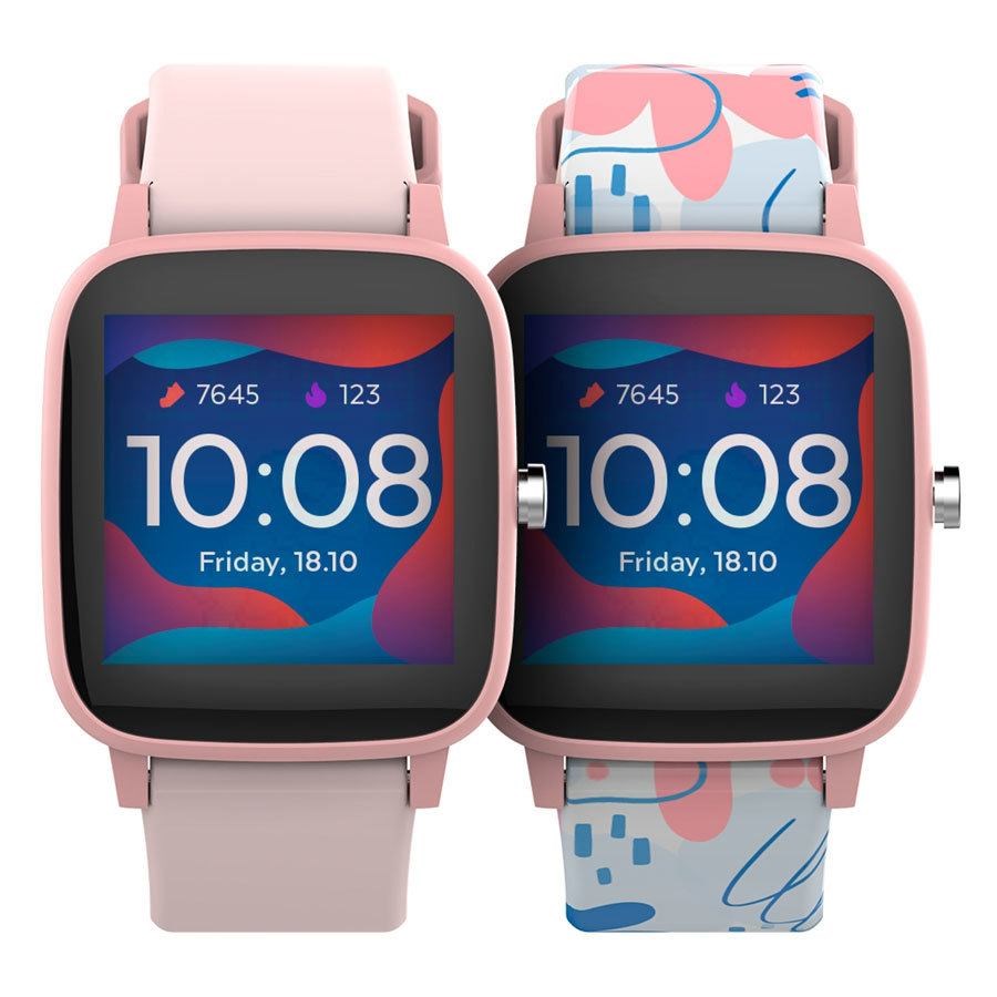 Forever IGO Pro JW-200 Smartwatch for Barn med Pulsmåler, Kropstemperatur & Skritteller - Rosa