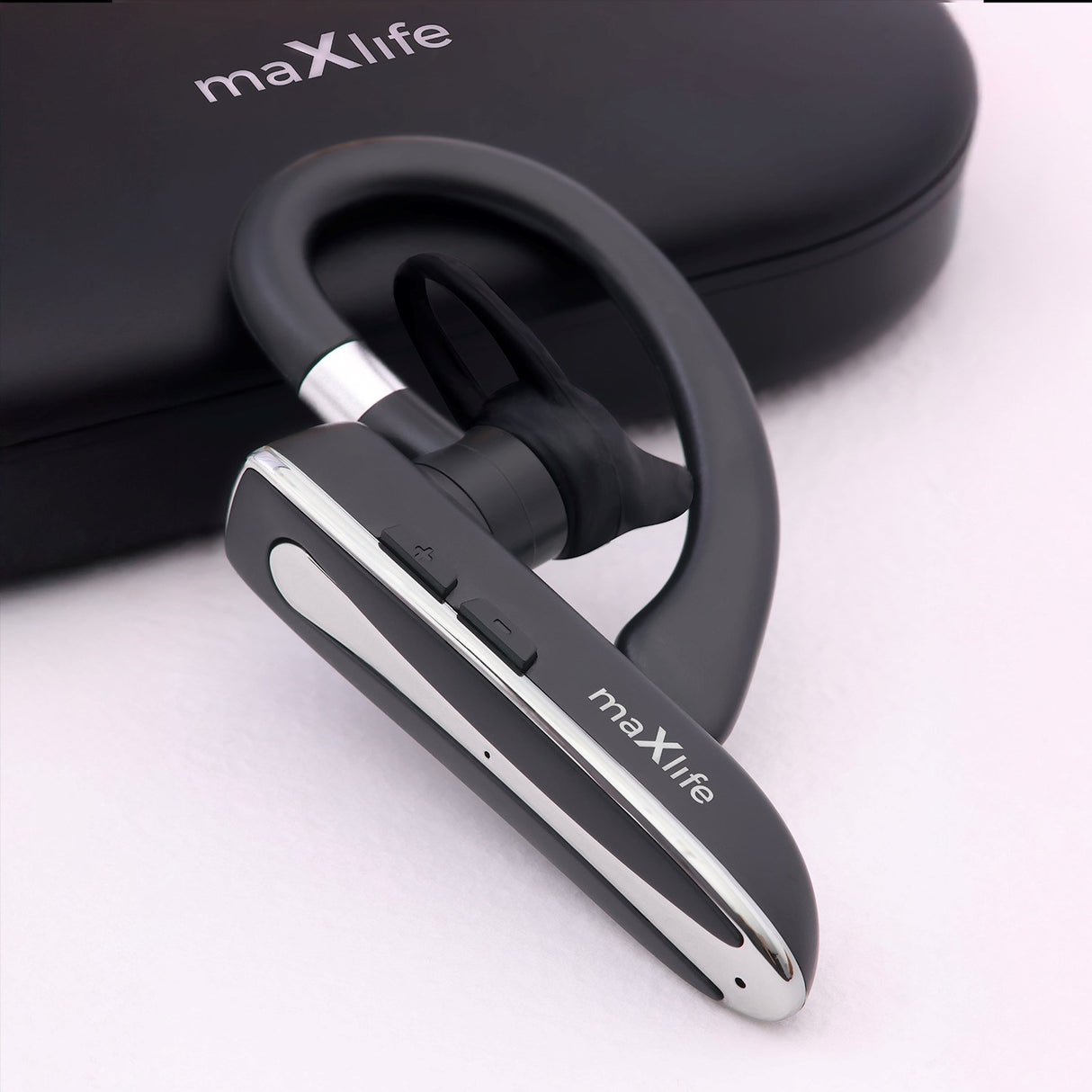 Maxlife MXBH-01 Bluetooth Hodesett med Ladeetui - Svart