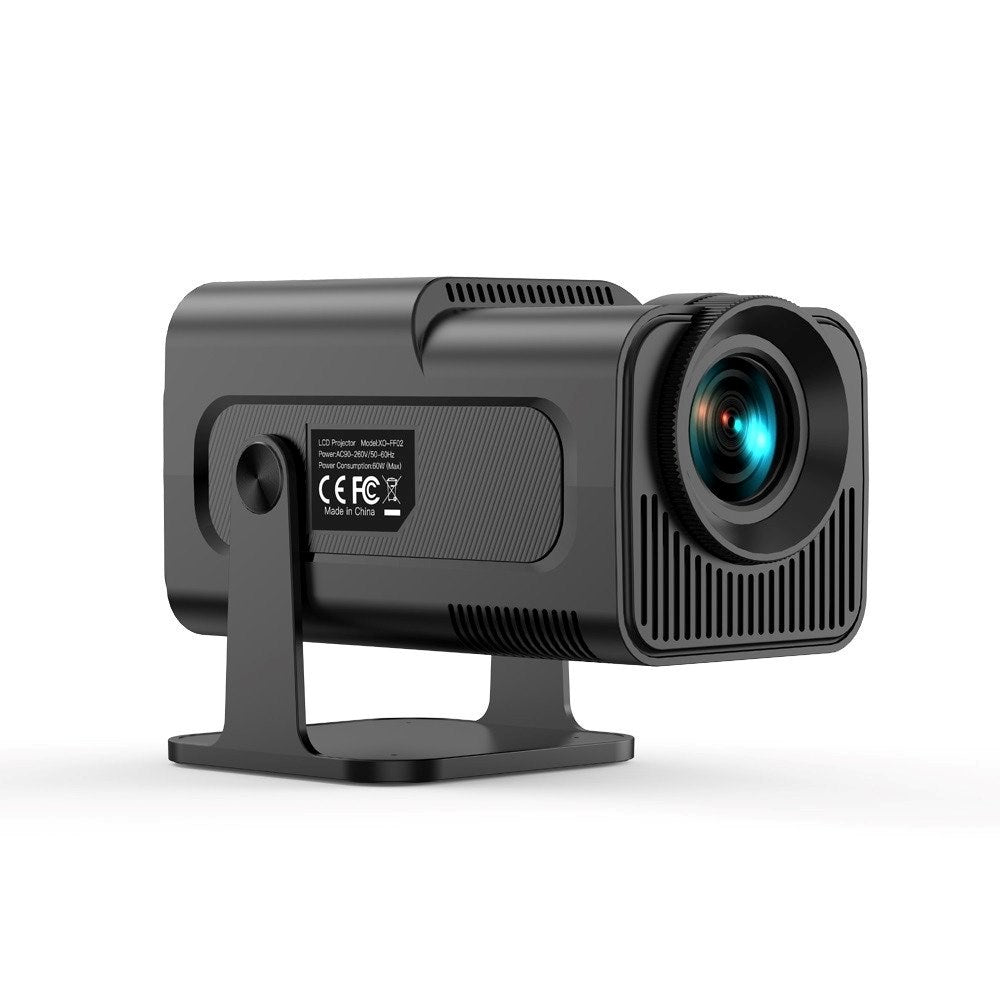 XO FF02-Projektor med 30–150" Projeksjonslerret – Svart