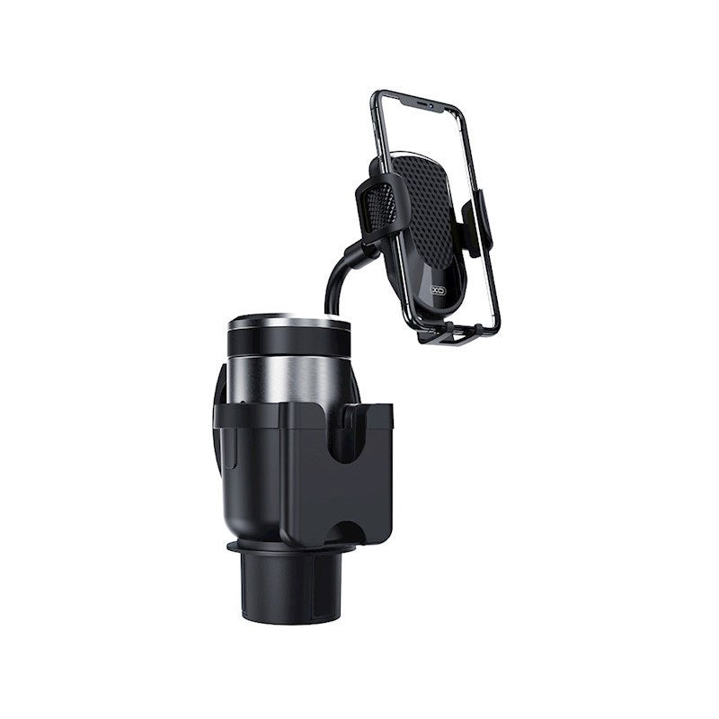 XO C140 Bilholder til Mobiltelefon – Plassering i Koppholder – Svart