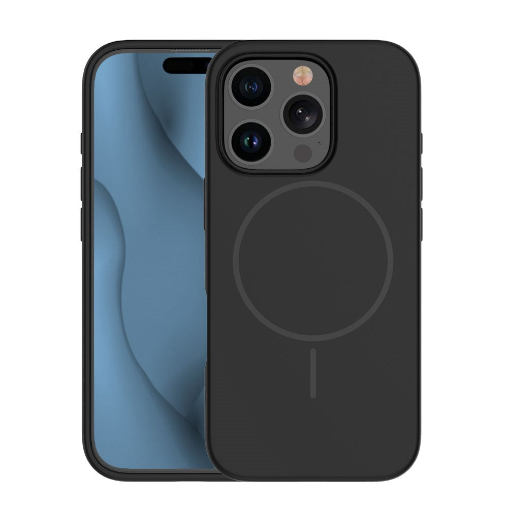 iPhone 13 Silicone Thin Deksel - MagSafe Kompatibel - Svart