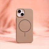 iPhone 12/12 Pro Silicone Thin Deksel - MagSafe Kompatibel - Brun
